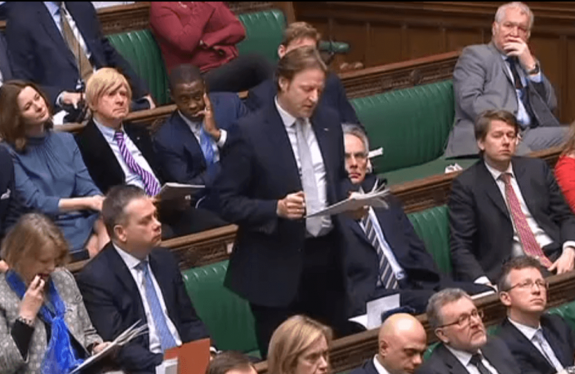Derek speaks in parliament 