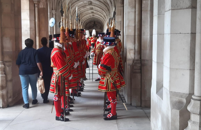 The King's Body Guard preparing for duty in the Palace of Westminster