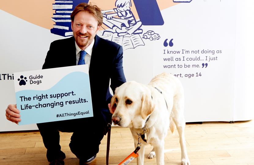 Derek stands up for Guide Dogs