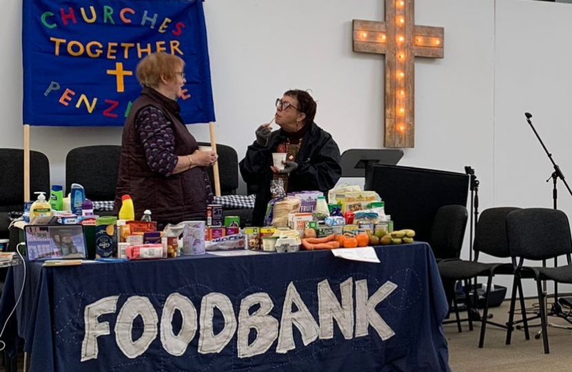 Penzance foodbank at the Cost of Living Fair